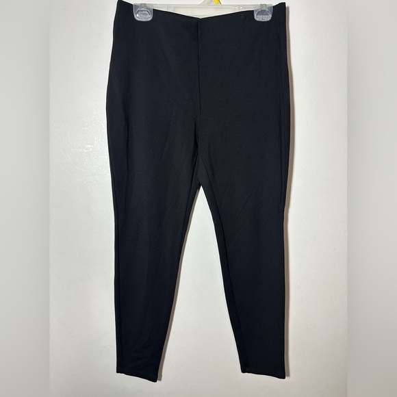 Chico’s Black Leggings Elastic Waist Size 1R     (8 R) Casual - Picture 1 of 6